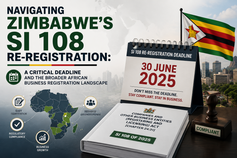 Navigating Zimbabwe’s SI 108 Company Re-Registration: A Critical Deadline and the Broader African Business Registration Landscape