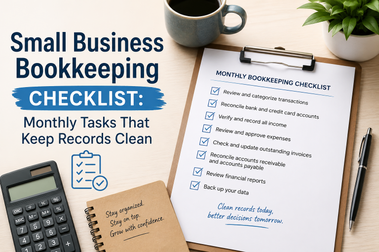 Small Business Bookkeeping Checklist: Monthly Tasks That Keep Records Clean